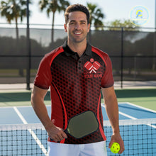 Load image into Gallery viewer, Custom Red Pickleball Shirts For Men, Men's Pickleball Outfit Pickleball Team Shirts IPHW10693
