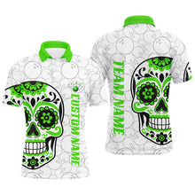 Load image into Gallery viewer, Custom Multi-Color Sugar Skull Tattoo Bowling Shirts For Men And Women, Custom Bowling Tournament Team Shirts IPHW6602