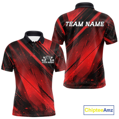 Red and black sports jersey with 'Team Name' text on a white background, featuring Chiptee Amz branding.