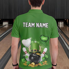 Load image into Gallery viewer, Custom Green St Patrick&#39;S Day Bowling Polo Shirts For Men, Saint Patrick Team Bowling Outfits IPHW8373