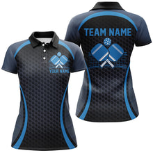 Load image into Gallery viewer, Custom Blue Pickleball Shirts For Women, Women's Pickleball Outfit Pickleball Team Shirts IPHW7442