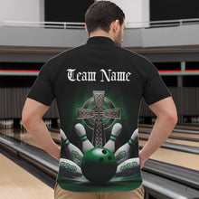 Load image into Gallery viewer, Custom Celtic Cross Faith Bowling Quarter-Zip Team Shirts For Men, Bowlers Outfits IPHW8574
