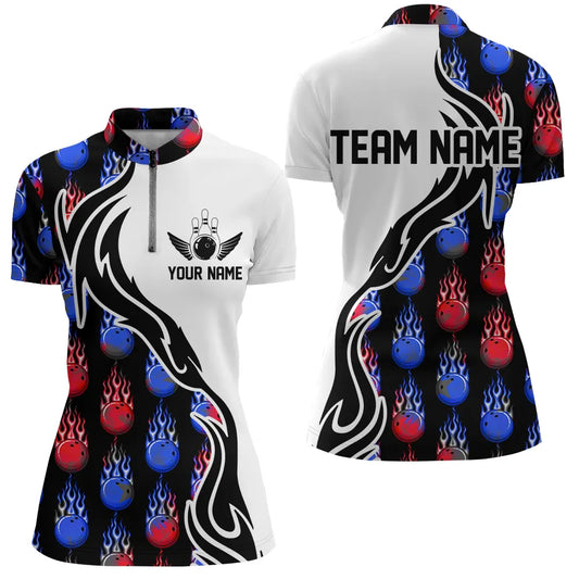 Custom Bowling Shirts For Women, Personalized Bowling Team Jerseys IPHW4979