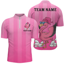 Load image into Gallery viewer, Custom Funny Flamingo Bowling Shirts For Men, Cute Bowling Team Shirt Bowler Outfits IPHW7729