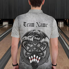 Load image into Gallery viewer, Custom Vintage Viking Dragon Bowling Polo Team Shirts For Men, Celtic Bowling Shirt IPHW8586