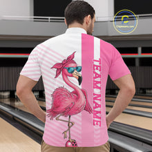 Load image into Gallery viewer, Cute Funny Pink Flamingo Custom Bowling Shirts For Men,  Slay Bowling Team Uniform Outfits IPHW7731