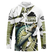 Load image into Gallery viewer, Crappie Fishing Custom Long Sleeve Tournament Shirts, Fishing Camo Crappie Fisherman Jerseys IPHW6454