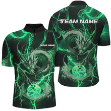 Load image into Gallery viewer, Black And Red Thunder Lightning Custom Dragon Bowling Team Shirts For Men, Bowlers Outfits IPHW7524