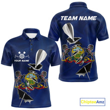 Load image into Gallery viewer, Custom Pennsylvania State Flag Silver Dart Steel Tip Dart Men Polo Shirt, Dart Team Jerseys IPHW10566