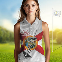 Load image into Gallery viewer, Custom Florida State Flag Golf Club Patriotic Golf Team Shirt For Women, Golfer Outfits IPHW10580