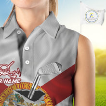 Load image into Gallery viewer, Custom Florida State Flag Golf Club Patriotic Golf Team Shirt For Women, Golfer Outfits IPHW10580