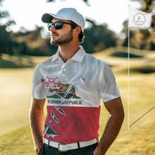 Load image into Gallery viewer, Custom California State Flag Golf Club Golf Team Shirt For Men, Golfer Outfits IPHW10581