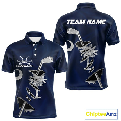 Custom South Carolina State Flag Golf Club Golf Team Shirt For Men, SC Golfer Outfits IPHW10584