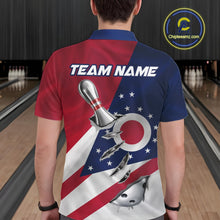 Load image into Gallery viewer, Custom Ohio State Flag Silver Bowling Ball And Pin Patriotic Bowling Shirts For Men IPHW10590