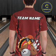 Load image into Gallery viewer, Red Custom Funny Turkey Bowling Jerseys, Bowling Team League Shirt Men Bowlers Outfit IPHW10809
