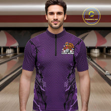 Load image into Gallery viewer, Purple Custom Funny Turkey Bowling Jerseys, Bowling Team League Shirt Men Bowlers Outfit IPHW10811
