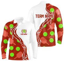 Load image into Gallery viewer, Custom Christmas Pickleball Shirts For Men, Red And Green Casual Pickleball Polo Tops IPHW5535