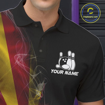 Custom Smoke Arizona Flag Bowling Men Team Shirts, Patriotic Arizona Bowling Jerseys IPHW10627