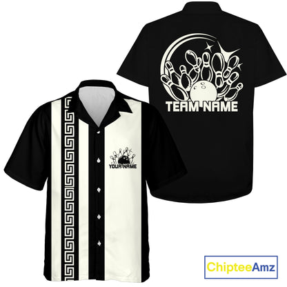 Custom Classic Vintage Bowling Team Shirts, 50S Retro Bowling Button Up ShirtIPHW10868