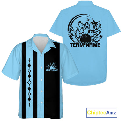 Custom Classic Vintage Bowling Team Shirts, 50S Retro Bowling Button Up ShirtIPHW10870