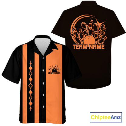 Custom Classic Vintage Bowling Team Shirts, 50S Retro Bowling Button Up ShirtIPHW10870