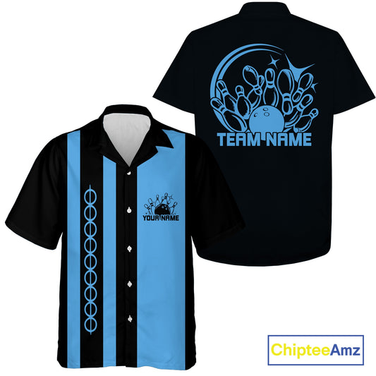 Custom Classic Vintage Bowling Team Shirts, 50S Retro Bowling Button Up ShirtIPHW10872