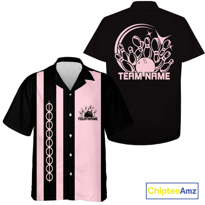 Custom Classic Vintage Bowling Team Shirts, 50S Retro Bowling Button Up ShirtIPHW10872