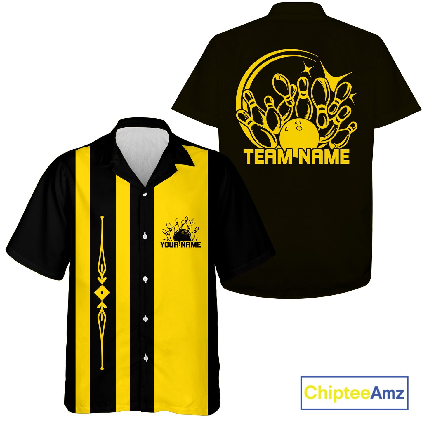 Custom Classic Vintage Bowling Team Shirts, 50S Retro Bowling Button Up ShirtIPHW10873