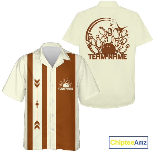 Custom Classic Vintage Bowling Team Shirts, 50S Retro Bowling Button Up ShirtIPHW10875