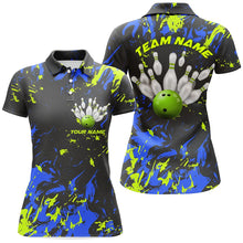 Load image into Gallery viewer, Custom Bowling Jerseys For Women, Personalized Bowling Team Shirts Bowling Pin And Ball IPHW5183