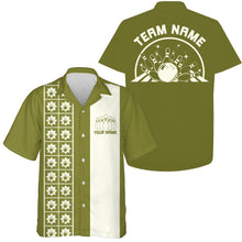 Load image into Gallery viewer, Custom Retro Style Bowling Button Up Shirt, Vintage Bowling Hawaiian Team Shirt IPHW10080