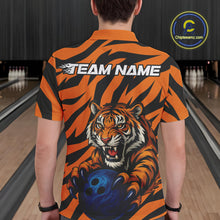 Load image into Gallery viewer, Custom Tiger Bowling Team Polo Shirts For Men, Tiger Bowling Team Uniform Bowler Outfit IPHW9025