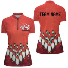 Load image into Gallery viewer, Custom Christmas Bowling Shirts For Women, Funny Penguin Bowling Pins Bowling Team Outfit IPHW7869