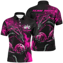 Load image into Gallery viewer, Custom Multi-Color Dragon Bowling Team Polo And Quarter-Zip Shirts For Men, Women, Kids IPHW5874