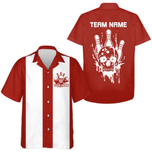 Load image into Gallery viewer, Custom Vintage Skull Bowling Shirts, Men And Ladies Retro Hawaiian Bowling Shirts IPHW6765