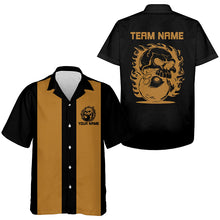 Load image into Gallery viewer, Custom Flame Skull Hawaiian Bowling Shirts, Bowling Vintage Shirts For Men And Women IPHW6768