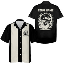 Load image into Gallery viewer, Custom Flame Skull Hawaiian Bowling Shirts, Bowling Vintage Shirts For Men And Women IPHW6768