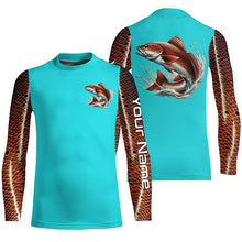 Load image into Gallery viewer, Redfish Puppy Drum Fishing Custom Performance Long Sleeve Uv Protection Shirts, Saltwater Fishing IPHW7065