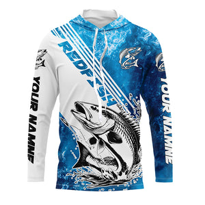 Redfish Fishing Custom Long Sleeve Performance Shirts, Saltwater Redfish Fishing Shirts IPHW6306