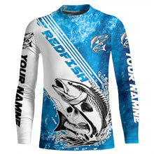 Load image into Gallery viewer, Redfish Fishing Custom Long Sleeve Performance Shirts, Saltwater Redfish Fishing Shirts IPHW6306