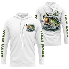 Load image into Gallery viewer, Personalized Largemouth Bass Fishing Long Sleeve Tournament Fishing Shirts, Bass Fishing Jerseys IPHW7075