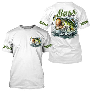 Personalized Largemouth Bass Fishing Long Sleeve Tournament Fishing Shirts, Bass Fishing Jerseys IPHW7075