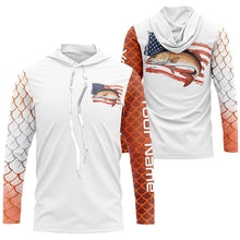 Load image into Gallery viewer, Red Drum Fishing Custom Long Sleeve Fishing Shirts, Patriotic Redfish Performance Fishing Shirt IPHW7901