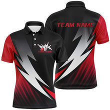 Load image into Gallery viewer, Black And Red Custom Bowling Jerseys, Bowling Team Shirts For Men Bowling Tournament Outfits IPHW7706