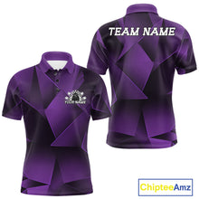 Load image into Gallery viewer, Purple and black sports jersey with customizable text on a white background