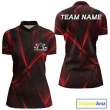 Load image into Gallery viewer, Black and red sports jersey with 'TEAM NAME' text on a white background