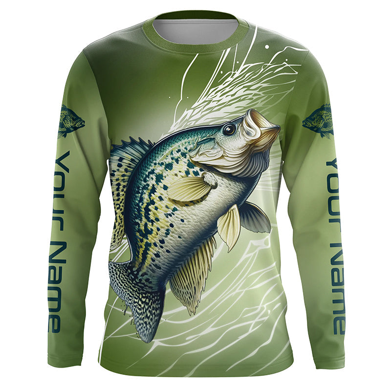 Crappie Fishing Custom Long Sleeve Tournament Shirts, Crappie Skin Fishing Jerseys IPHW6375