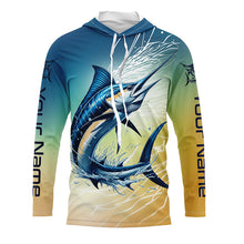 Load image into Gallery viewer, Personalized Marlin Fishing Long Sleeve Performance Shirts, Marlin Fishing Saltwater Jerseys IPHW6377