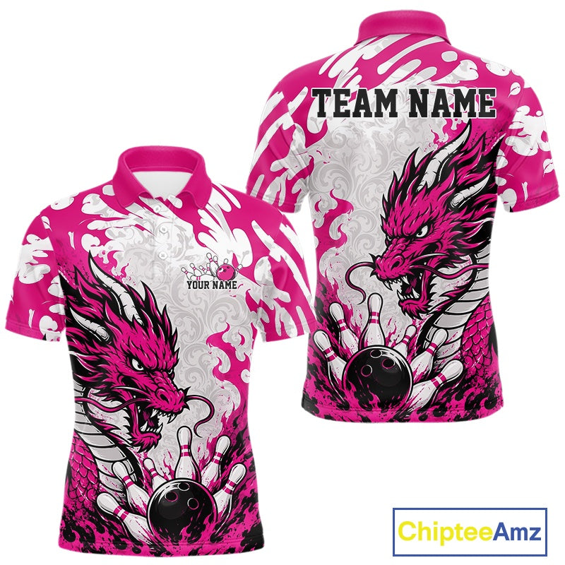 Pink and white sports jersey with dragon design on a white background, featuring 'Chiptee Amz' branding.