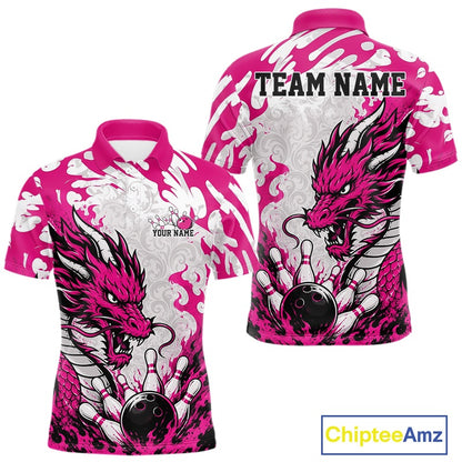 Pink and white sports jersey with dragon design on a white background, featuring 'Chiptee Amz' branding.